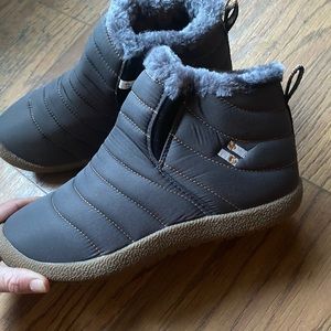 Warm slip on booties